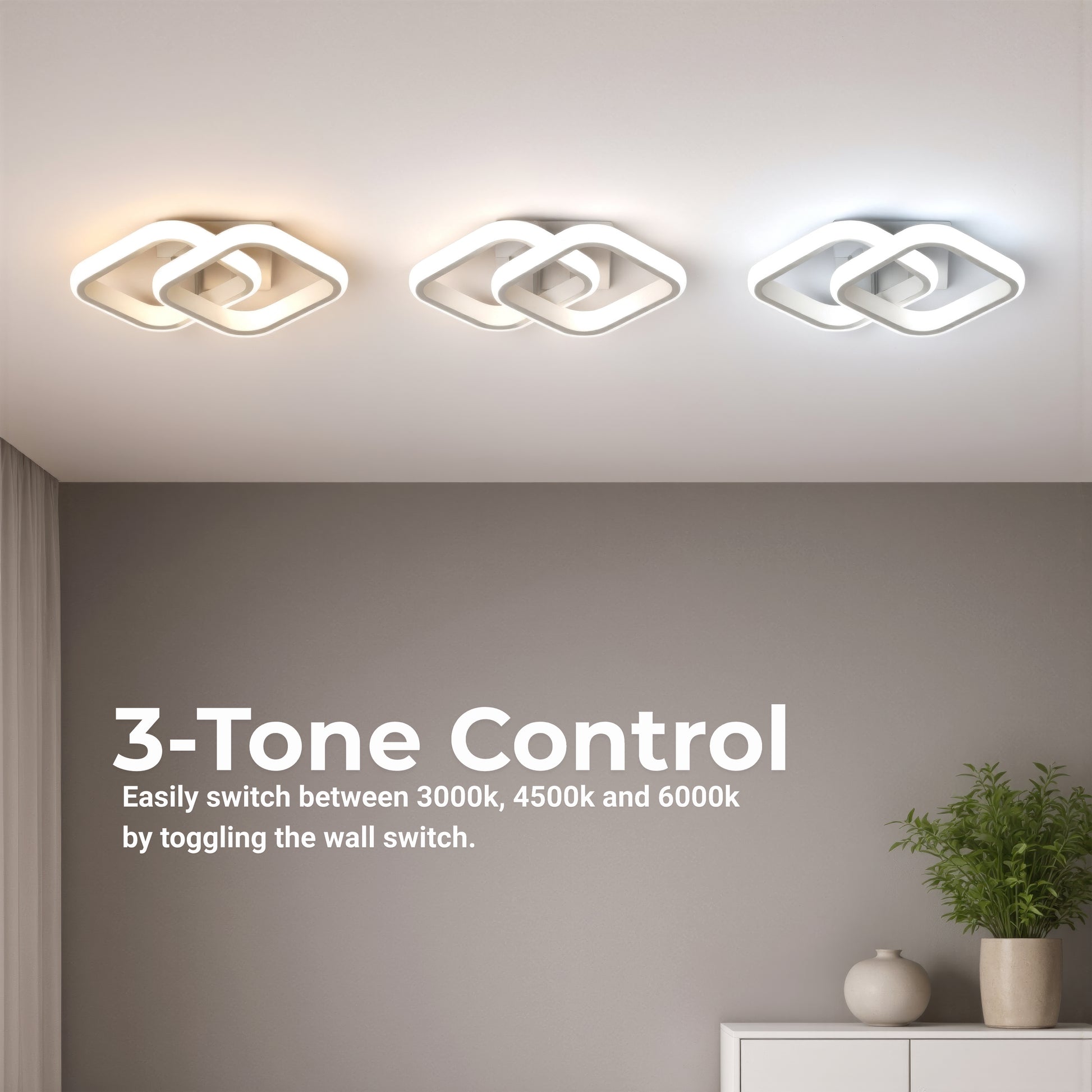 VERTEX Matrix LED luster, prekrývajúce sa diamanty, kovové rámy, 24W, 2 diamanty, studené/teplé/neutrálne svetlo 3000K/4000K/6000K, biele LED lustre Predvolený názov Alessandro Design