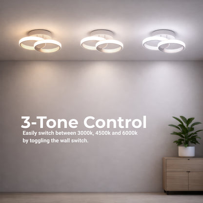 LED luster VERTEX CIRCULA 21W, 2 kruhy, kovové rámy, studené/teplé/neutrálne svetlo, biele LED lustre Predvolený názov Alessandro Design