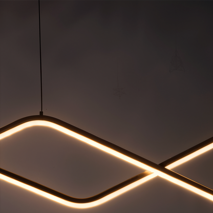 Lustra LED suspendata cu telecomanda ZIGZAG 27W, lumina Rece/Calda/Neutra, Dimabila, Negru, Inaltime Reglabila Lustre LED cu Telecomanda Default Title Alessandro Design