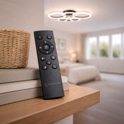 Lustra LED cu telecomanda BETTY 82W, 6 Cercuri, lumina Rece/Calda/Neutra, Dimabila, Negru Lustre LED cu Telecomanda Default Title Alessandro Design