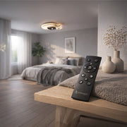 Lustra LED cu telecomanda ALYONA 44W, Luna si Stea, lumina Rece/Calda/Neutra, Dimabila, Negru Lustre LED cu Telecomanda Default Title Alessandro Design