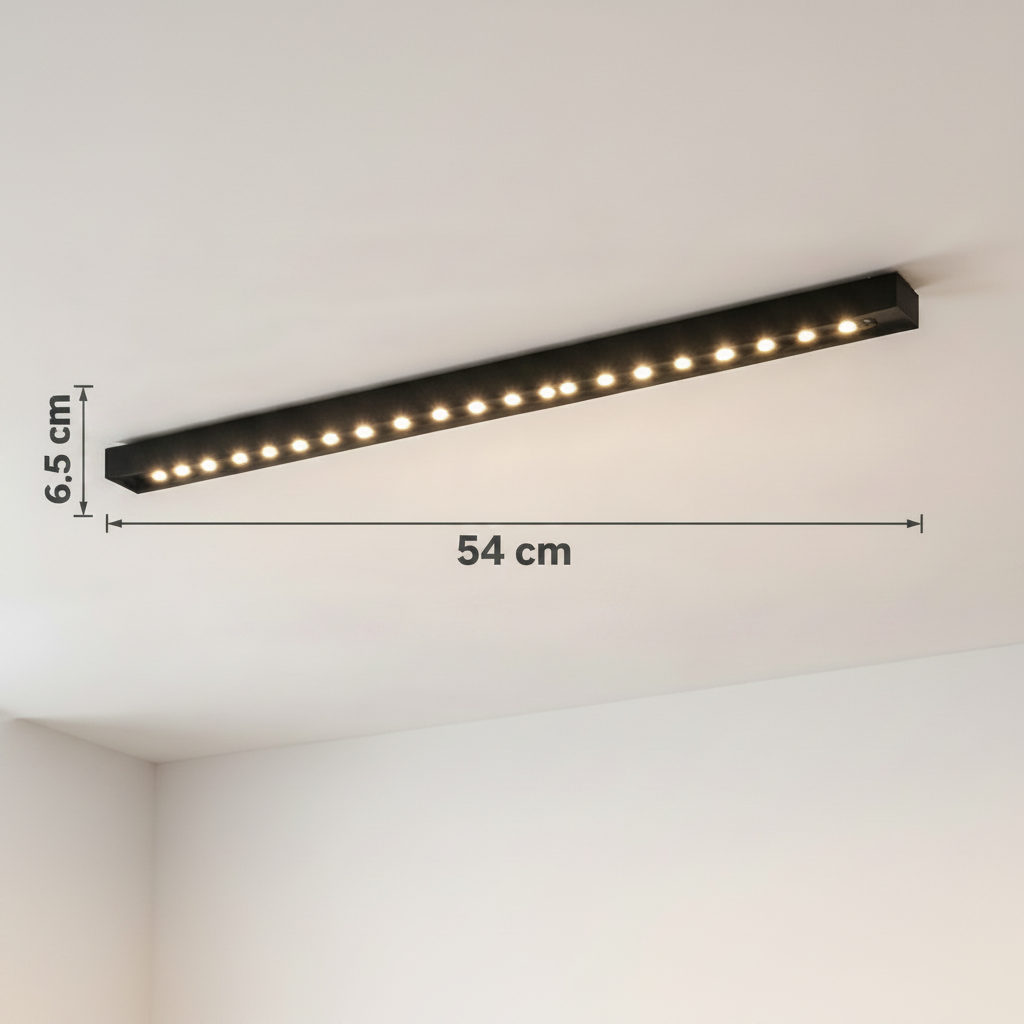 Proiector LED Liniar Aplicat Grilă 24W, Lumina Neutra 4000k, 20 surse, 54 x 3.5 x 6.5 cm Plafoniere LED Default Title Alessandro Design