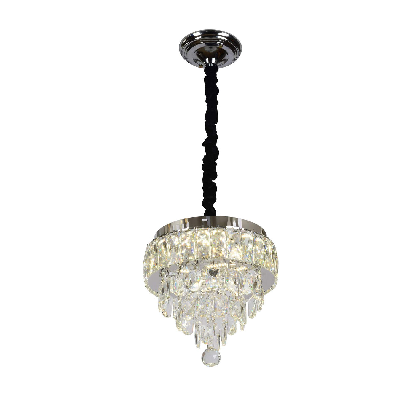 MEILI CRYSTAL CASCADA 300 – Candelabru LED cu Cristale, 52W, Ø300 mm, cu Telecomandă Candelabre Cristal Default Title Alessandro Design