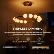Lustră Suspendată LED Acril Nova 57W cu Telecomandă, Dimabilă, 3000K/4000K/6000K, Auriu, Metal și Acril Lustre LED cu Telecomanda Default Title Alessandro Design