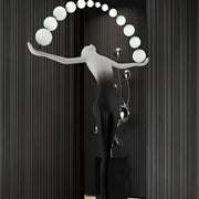 Lampadar Anatolio LED 24W 4000KMetal Negru Veioze & Lampadare Default Title Alessandro Design