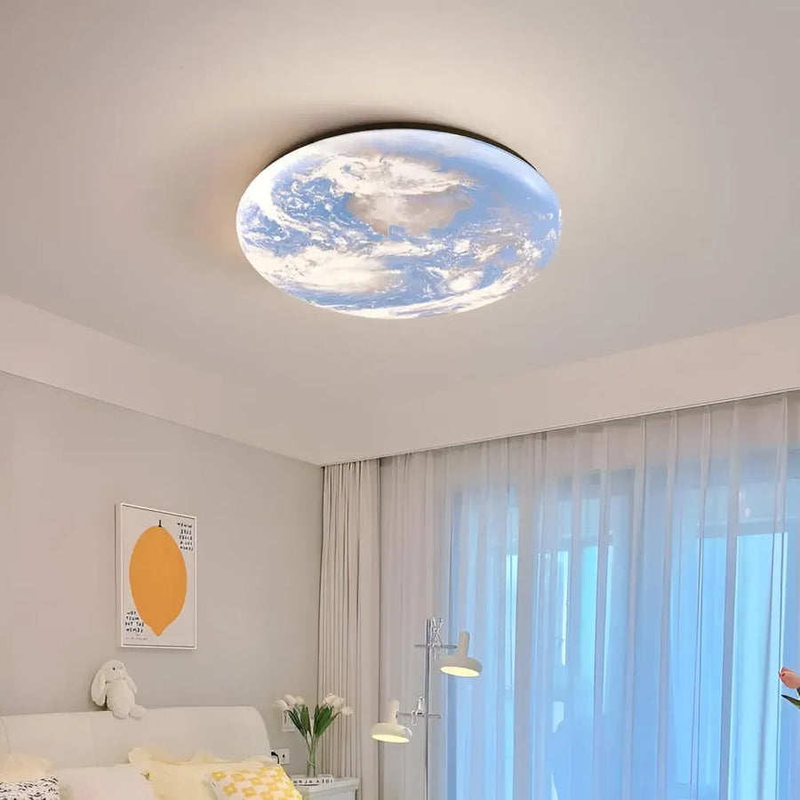 Lustra LED EARTH 41W, Diametru 30cm, lumina Rece/Calda/Neutra, Albastru Lustre LED Default Title Alessandro Design