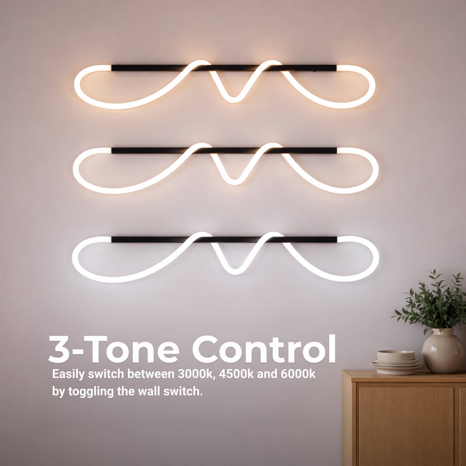 Lustra LED DIVINO cu Tub Silicon Flexibil – 24W, Lumina Reglabila, Negru Mat Lustre Moderne Default Title Alessandro Design