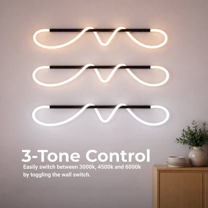 Lustra LED DIVINO cu Tub Silicon Flexibil – 24W, Lumina Reglabila, Negru Mat Lustre Moderne Default Title Alessandro Design