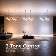 Lustră Suspendată LED Acril Aurion 29W cu Telecomandă, Dimabilă, Negru Auriu, Metal și Acril Lustre LED cu Telecomanda Default Title Alessandro Design