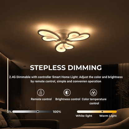 Lustra LED cu telecomanda BLOSSOM 40W, 3 Petale, lumina Rece/Calda/Neutra, Dimabila, Alb Lustre LED cu Telecomanda Default Title Alessandro Design