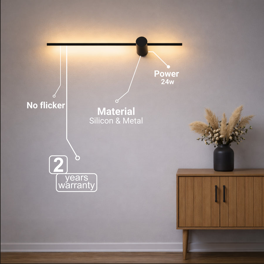 Aplica LED Angelique 24W Alb Negru Aplice de Interior Default Title Alessandro Design