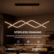 Lustra LED suspendata cu telecomanda ZIGZAG 27W, lumina Rece/Calda/Neutra, Dimabila, Negru, Inaltime Reglabila Lustre LED cu Telecomanda Default Title Alessandro Design