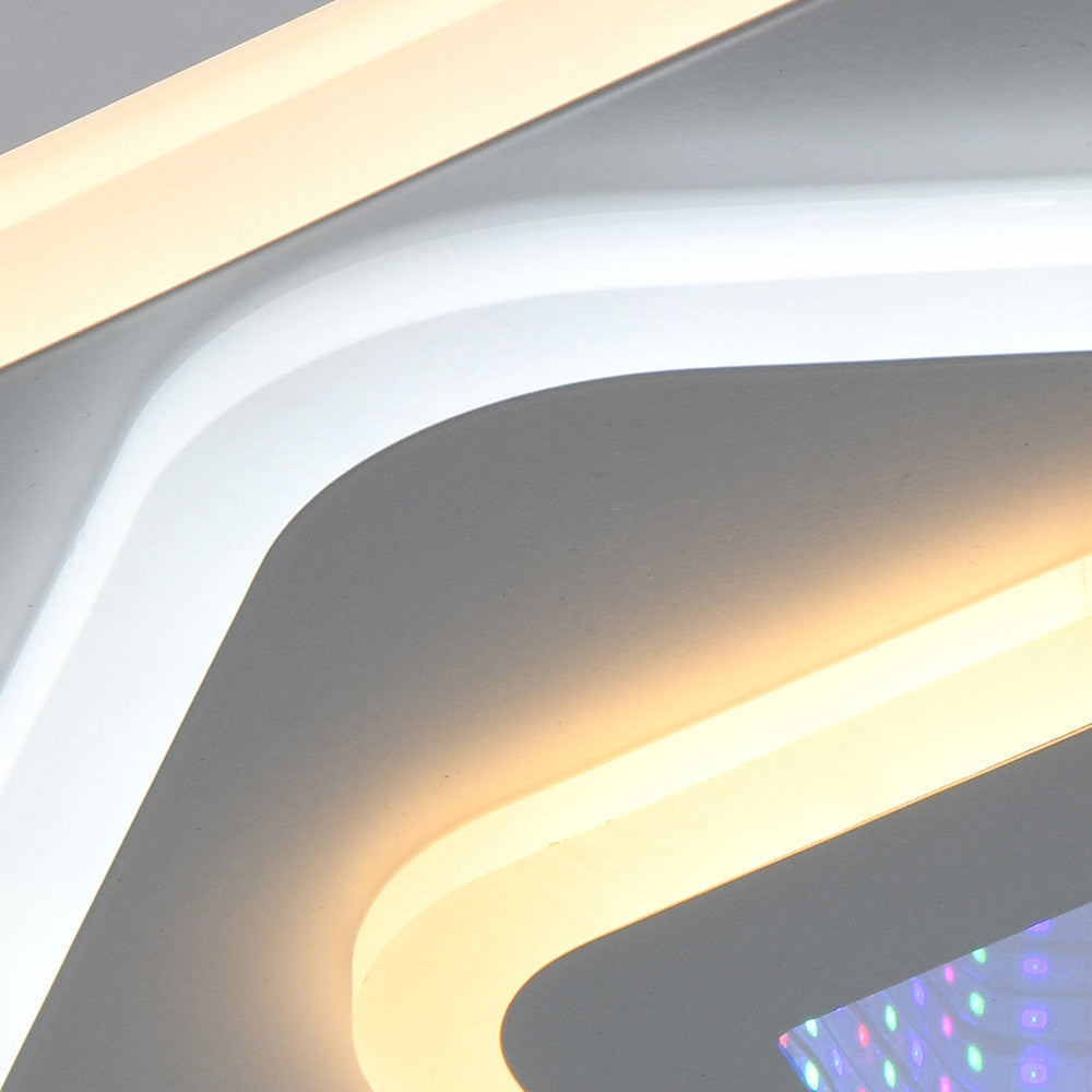 Lustra LED NEXA 3D 46W, Patrata, lumina Rece/Calda/Neutra , Alb Lustre LED Default Title Alessandro Design