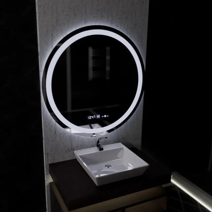 Oglinda LED Rotunda, 100cm, Celeste MotionGlow Marcello, Sistem Dezaburire, Ceas & Termometru, Dimabila Oglinzi Marcello Default Title Alessandro Design
