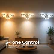 Lustra LED cu telecomanda BLOSSOM 40W, 3 Petale, lumina Rece/Calda/Neutra, Dimabila, Alb Lustre LED cu Telecomanda Default Title Alessandro Design