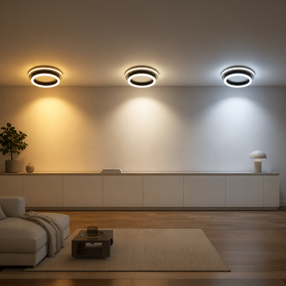 Lustra LED MODERNA 25W, Diametru 20cm, Rotunda, lumina Rece/Calda/Neutra, Negru Lustre LED Default Title Alessandro Design