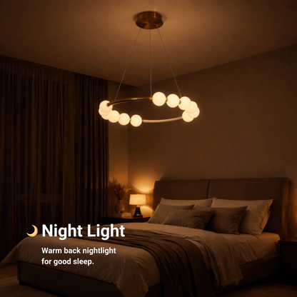 Lustră Suspendată LED Acril Nova 57W cu Telecomandă, Dimabilă, 3000K/4000K/6000K, Auriu, Metal și Acril Lustre LED cu Telecomanda Default Title Alessandro Design