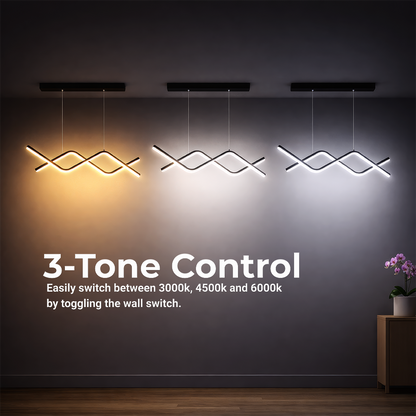 Lustra LED suspendata cu telecomanda ZIGZAG 27W, lumina Rece/Calda/Neutra, Dimabila, Negru, Inaltime Reglabila Lustre LED cu Telecomanda Default Title Alessandro Design