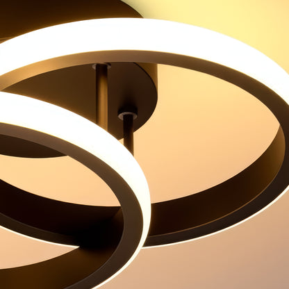 Lustra LED VERTEX CIRCULA 21W, 2 Cercuri, Rame Metalice, lLumina Rece/Calda/Neutra 3000K/4000K/6000K, Negru, Metal Lustre LED Default Title Alessandro Design