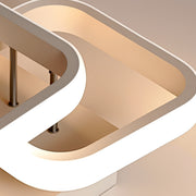 VERTEX Matrix LED luster, prekrývajúce sa diamanty, kovové rámy, 24W, 2 diamanty, studené/teplé/neutrálne svetlo 3000K/4000K/6000K, biele LED lustre Predvolený názov Alessandro Design