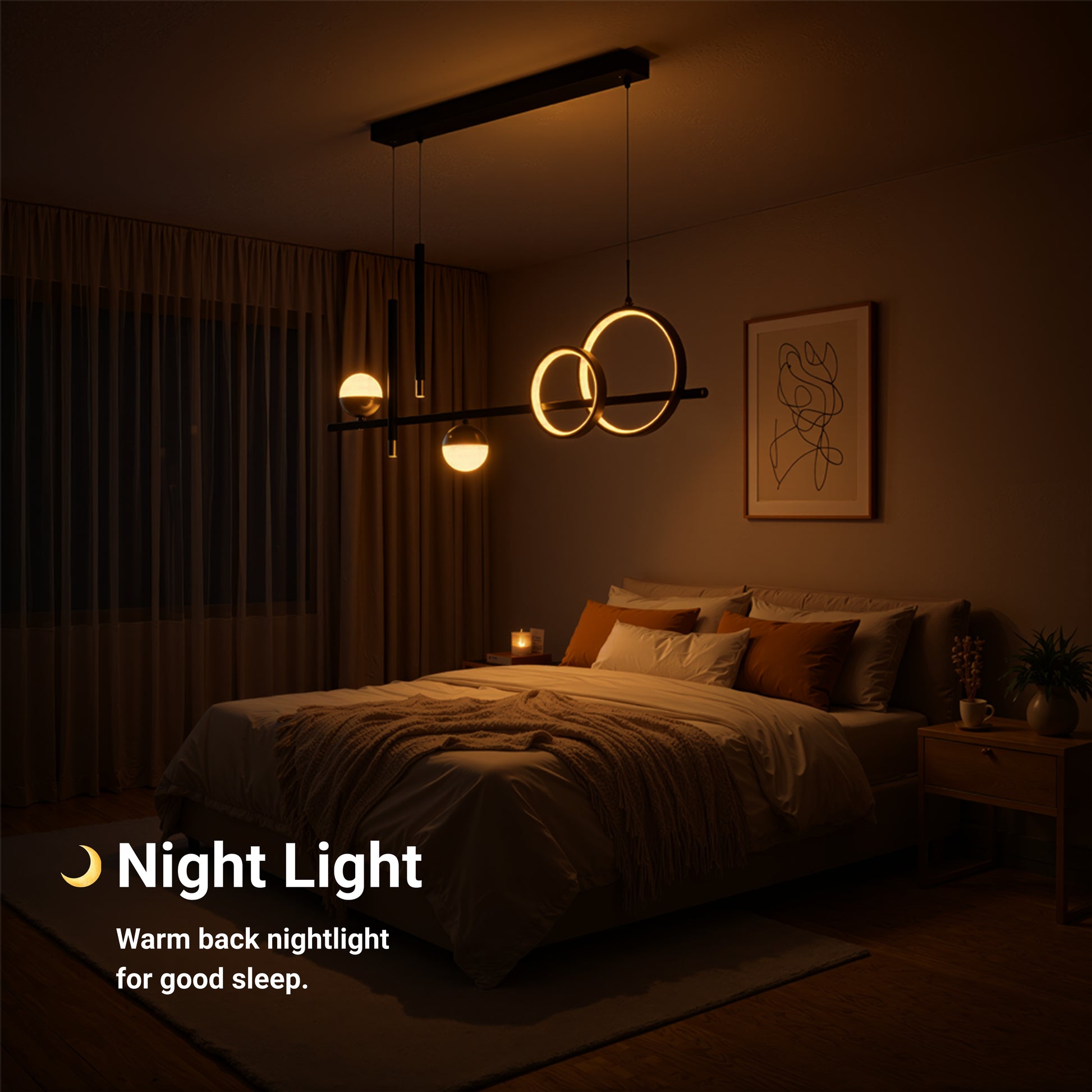 Lustra LED suspendata cu telecomanda DAMARA 44W, lumina Rece/Calda/Neutra, Dimabila, Negru, Inaltime Reglabila Lustre LED cu Telecomanda Default Title Alessandro Design