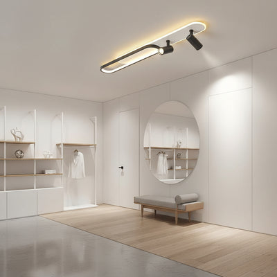 LED luster s nastaviteľným projektorom FISSO Camilla 49W, studené/teplé/neutrálne svetlo, čierny