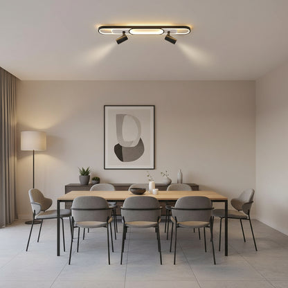Lustra LED cu Proiector Reglabil FISSO Camilla 70W, lumina Rece/Calda/Neutra, Negru Lustre LED Default Title Alessandro Design