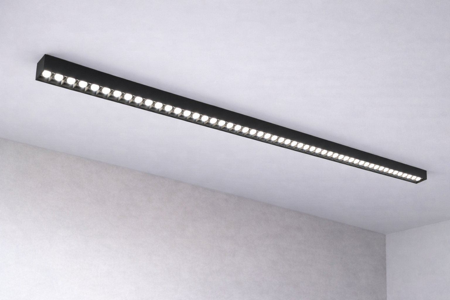 Proiector LED Liniar Aplicat Grilă 48W, Lumina Neutra 4000k, 45 surse, 1.2 metri Plafoniere LED Default Title Alessandro Design