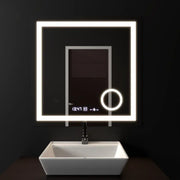 Oglinda LED Rectangulara, 60x60cm, Souverain MotionGlow Marcello, Sistem Dezaburire, Ceas & Termometru, Lupa Cosmetica, Dimabila Oglinzi Marcello Default Title Alessandro Design
