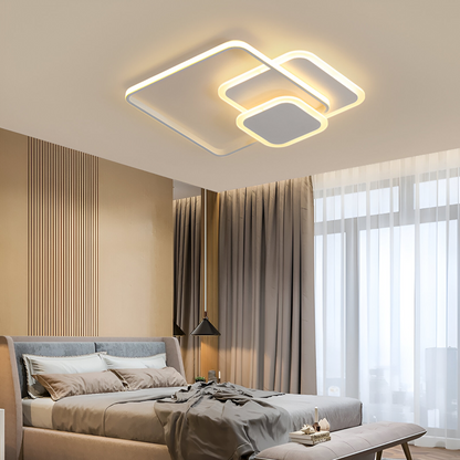 LED luster s diaľkovým ovládaním ANEMONA 75W, 3 štvorce, studené/teplé/neutrálne svetlo, stmievateľné, biely LED luster s diaľkovým ovládaním Predvolený názov Alessandro Design