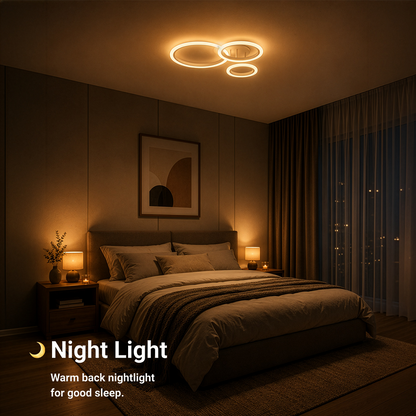 Lustra LED cu telecomanda BETTY 40W, 3 Cercuri, lumina Rece/Calda/Neutra, Dimabila, Alb, Metal si Acril Lustre LED cu Telecomanda Default Title Alessandro Design