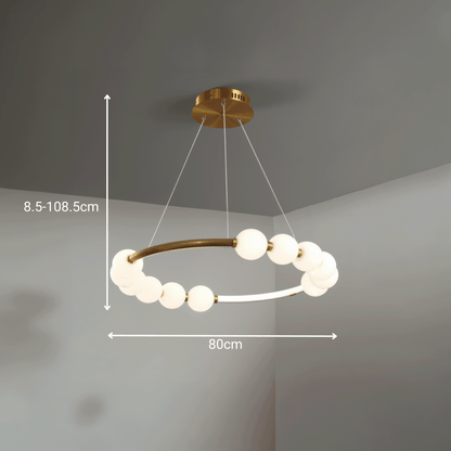 Lustră Suspendată LED Acril Nova 57W cu Telecomandă, Dimabilă, 3000K/4000K/6000K, Auriu, Metal și Acril Lustre LED cu Telecomanda Default Title Alessandro Design