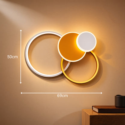 Lustra LED cu telecomanda KILLIAN 80W, 4 Cercuri, lumina Rece/Calda/Neutra, Dimabila, Auriu Lustre LED cu Telecomanda Default Title Alessandro Design