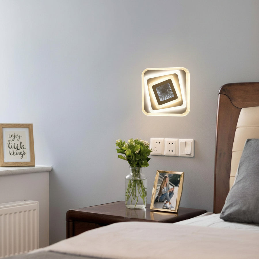 Lustra LED NEXA 3D 46W, Patrata, lumina Rece/Calda/Neutra , Alb Lustre LED Default Title Alessandro Design