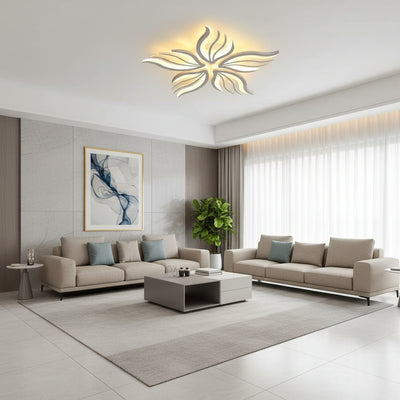 LED luster s diaľkovým ovládaním SAKURA 60W, 5 okvetných lístkov, studené/teplé/neutrálne svetlo, stmievateľné, biela