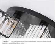 Lustra Clasica Moderna Sasha, LC117/5BK, 5x E27, Metal si Cristal, Negru, Abajur Lustre Clasice Default Title Alessandro Design