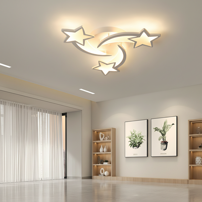 LED luster s diaľkovým ovládaním IPOMOEA 51W, 3 Hviezdičky, Studené/Teplé/Neutrálne svetlo, Stmievateľné, Biely