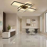 Lustra LED IANUSIS cu telecomanda 95W, 3 Elemente, lumina Rece/Calda/Neutra, Dimabila, Negru Lustre LED cu Telecomanda Default Title Alessandro Design