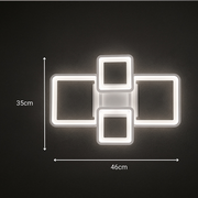 Lustra LED cu telecomanda ELLA 67W, 4 Patrate, lumina Rece/Calda/Neutra, Dimabila, Alb Lustre LED cu Telecomanda Default Title Alessandro Design
