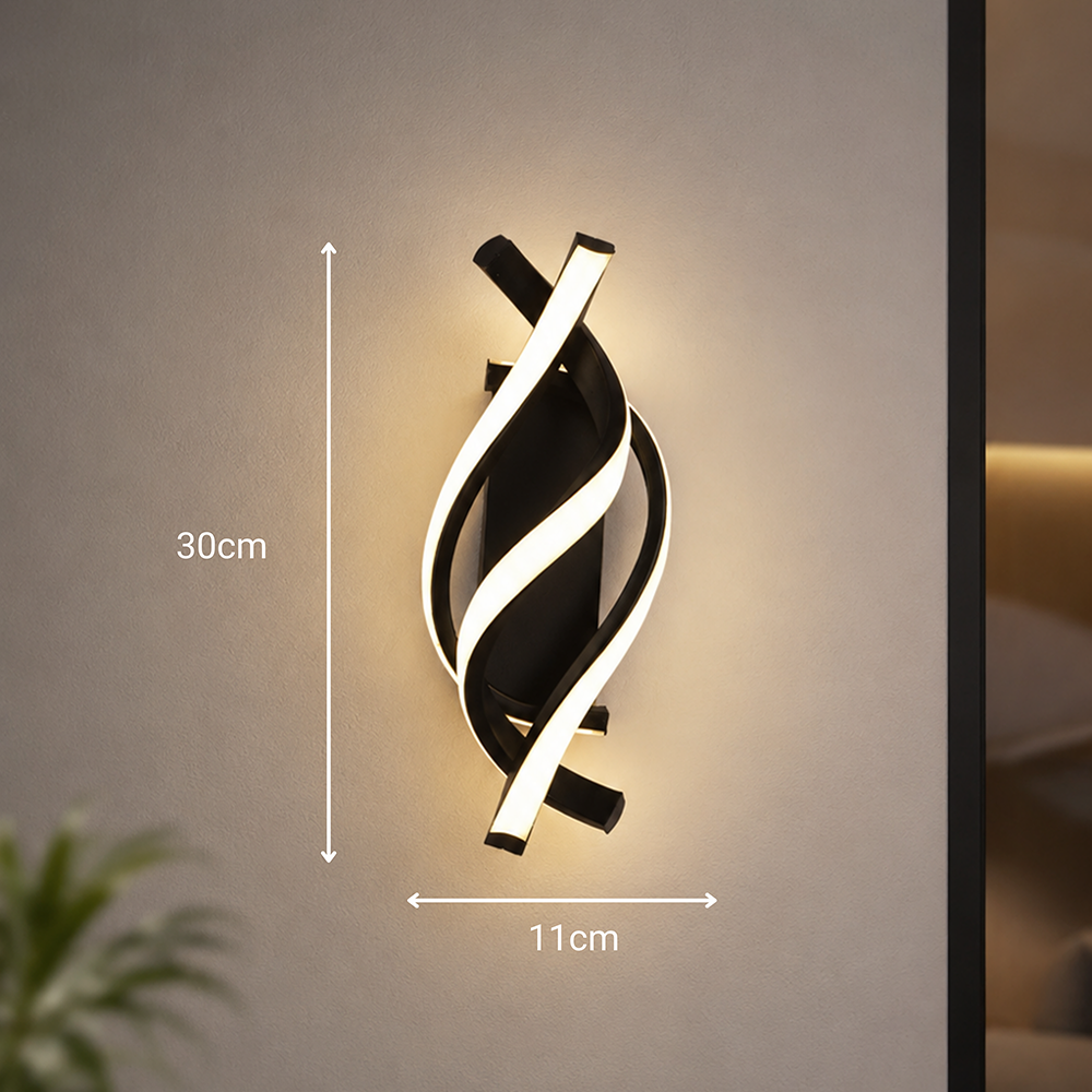 Reid 13W LED nástenné svetlo, studené/teplé/neutrálne svetlo, čierne Vnútorné nástenné svietidlá Predvolený názov Alessandro Design