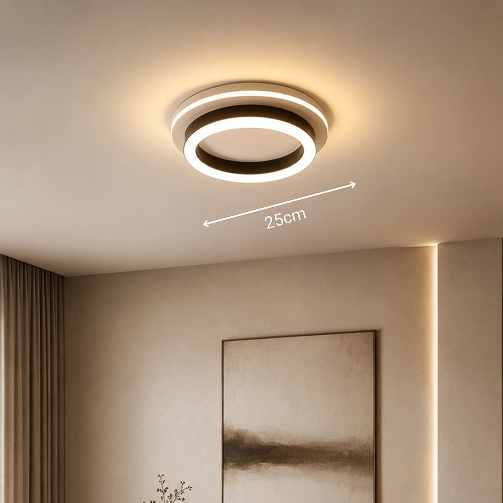 Lustra LED MODERNA 25W, Diametru 20cm, Rotunda, lumina Rece/Calda/Neutra, Negru Lustre LED Default Title Alessandro Design