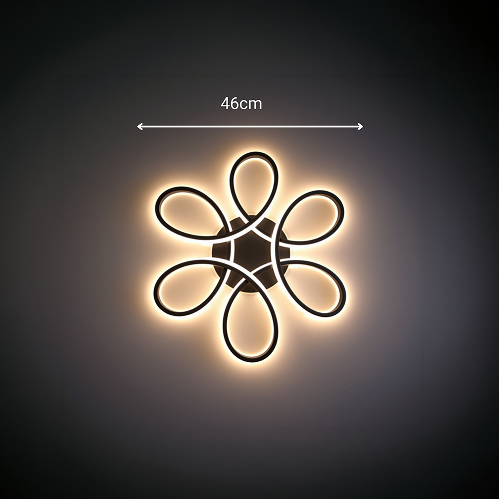 Lustra LED cu telecomanda HELIX 63W, lumina Rece/Calda/Neutra, Dimabila, Negru Lustre LED cu Telecomanda Default Title Alessandro Design