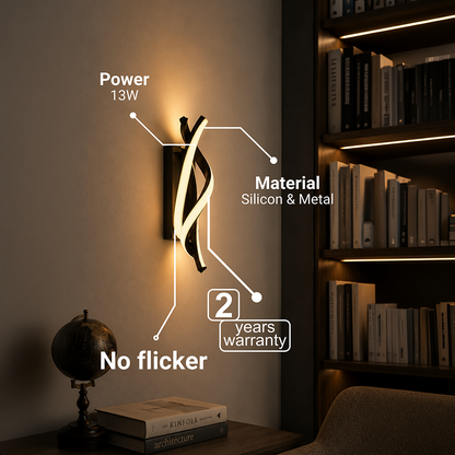 Reid 13W LED nástenné svetlo, studené/teplé/neutrálne svetlo, čierne Vnútorné nástenné svietidlá Predvolený názov Alessandro Design