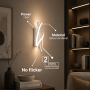 Reid LED nástenné svietidlo 13W, studené/teplé/neutrálne svetlo, biele Vnútorné nástenné svietidlá Predvolený názov Alessandro Design