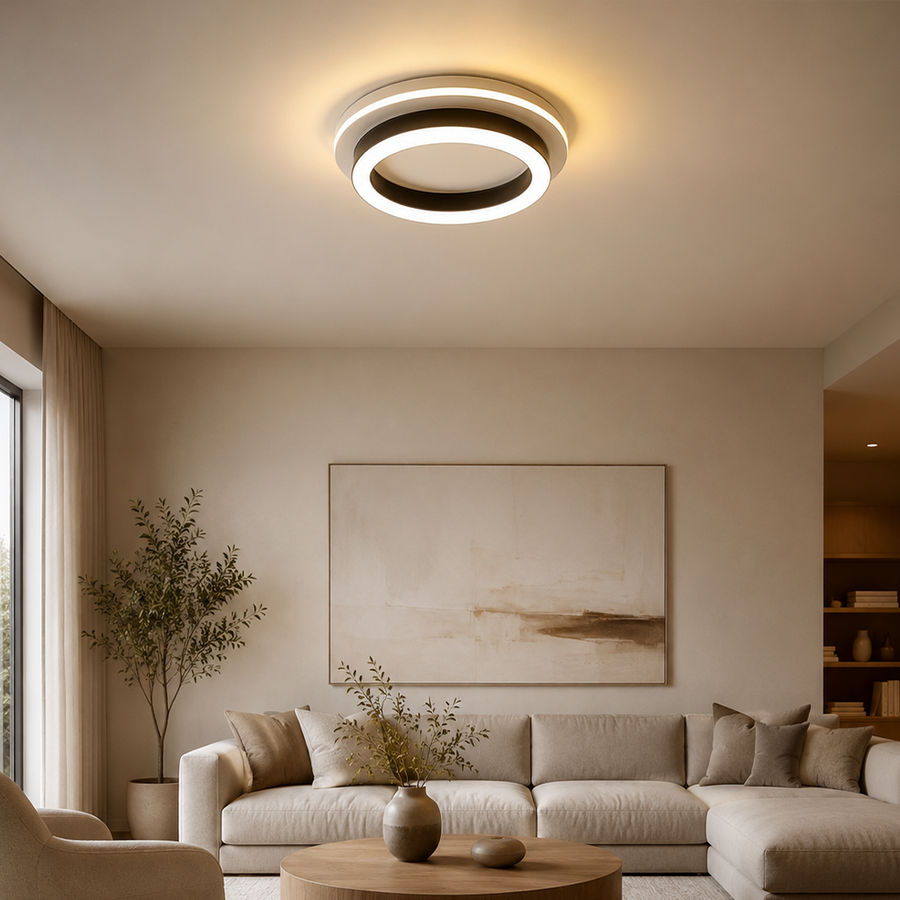 Lustra LED MODERNA 25W, Diametru 20cm, Rotunda, lumina Rece/Calda/Neutra, Negru Lustre LED Default Title Alessandro Design