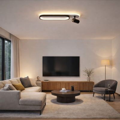 LED luster s nastaviteľným projektorom FISSO Camilla 49W, svetlo 3000/4000/6000k, čierny