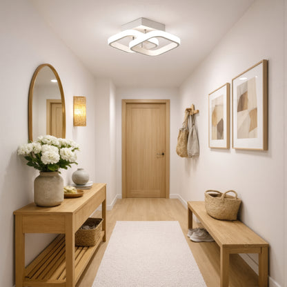 VERTEX Matrix LED luster, prekrývajúce sa diamanty, kovové rámy, 24W, 2 diamanty, studené/teplé/neutrálne svetlo 3000K/4000K/6000K, biele LED lustre Predvolený názov Alessandro Design
