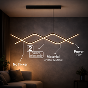 Lustra LED suspendata cu telecomanda ZIGZAG 27W, lumina Rece/Calda/Neutra, Dimabila, Negru, Inaltime Reglabila Lustre LED cu Telecomanda Default Title Alessandro Design