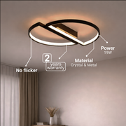 Lustra LED cu telecomanda VECTOR ARCUS 52W, 2 Elemente, lumina Rece/Calda/Neutra, Dimabila, Negru Lustre LED cu Telecomanda Default Title Alessandro Design