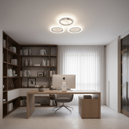 VEĽKÝ 27W LED luster, 3 kruhy, neutrálne svetlo, biely